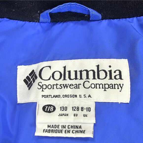 Columbia Jacket Kid Size 7 8 Purple Tectonite Heavyweight Down Hooded Snow Coat - Picture 10 of 16